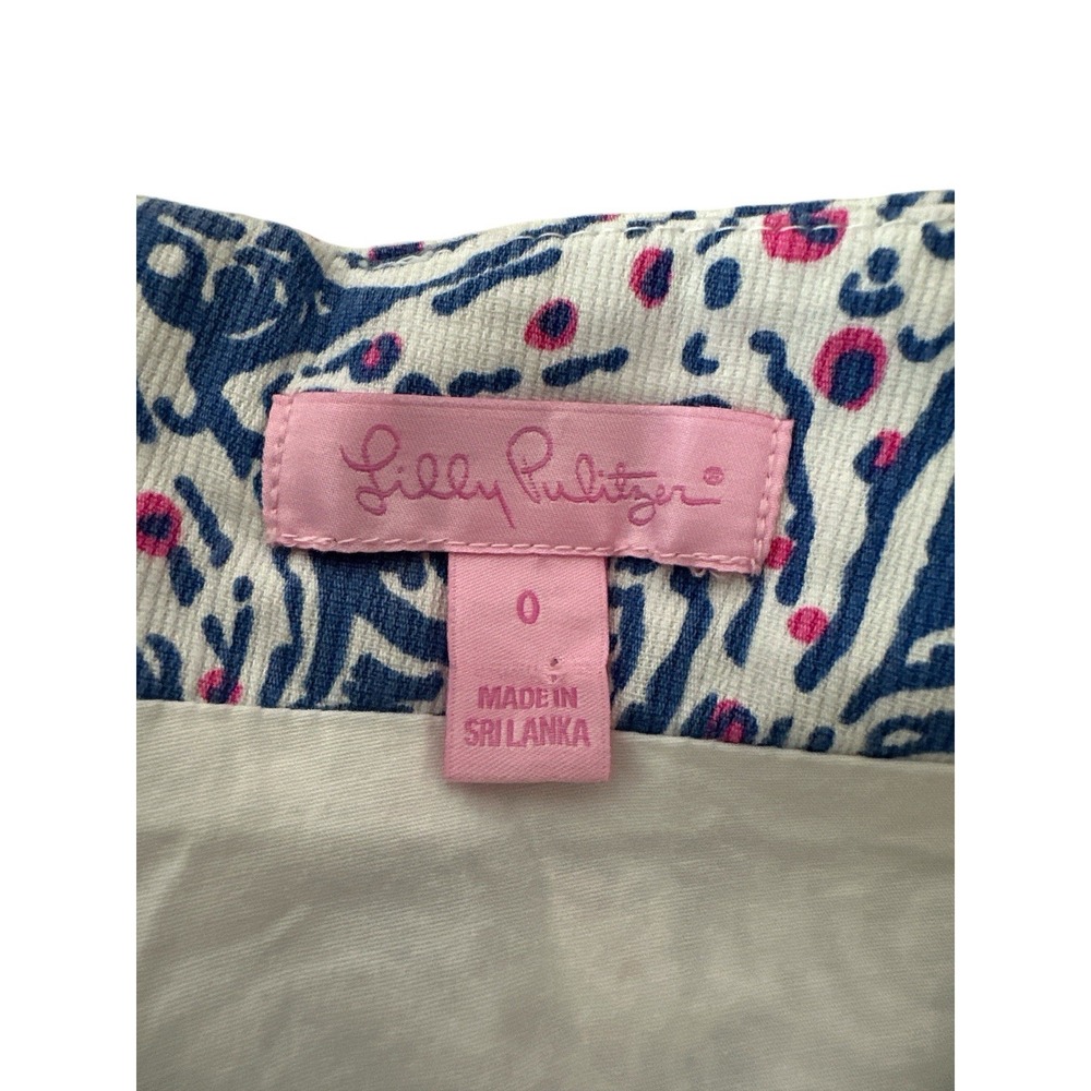 Lilly Pulitzer MARIGOLD SKORT Skirt Women Size 0 INDIGO SEA STAR Crush Beach - Picture 4 of 8